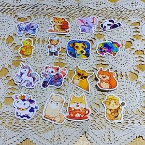 Cute animals, Tear-resistant Multi-use Stickers